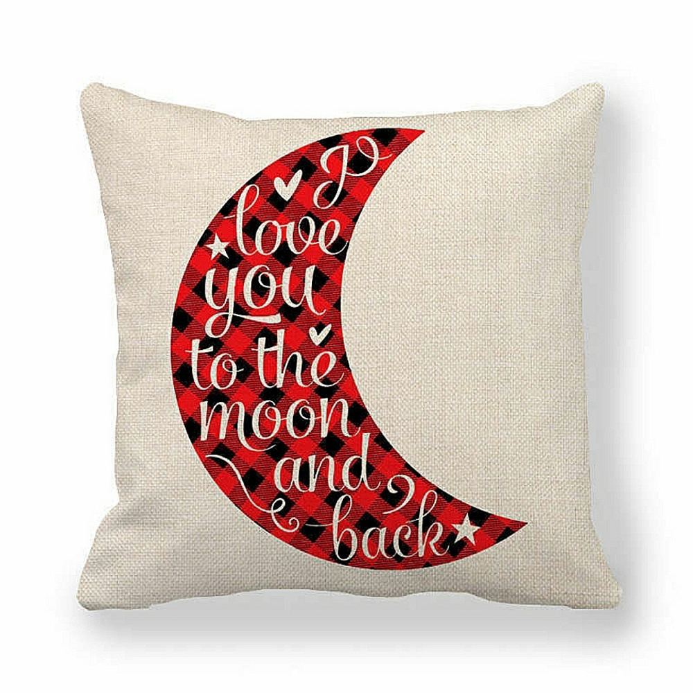 Half moon theme throw pillow